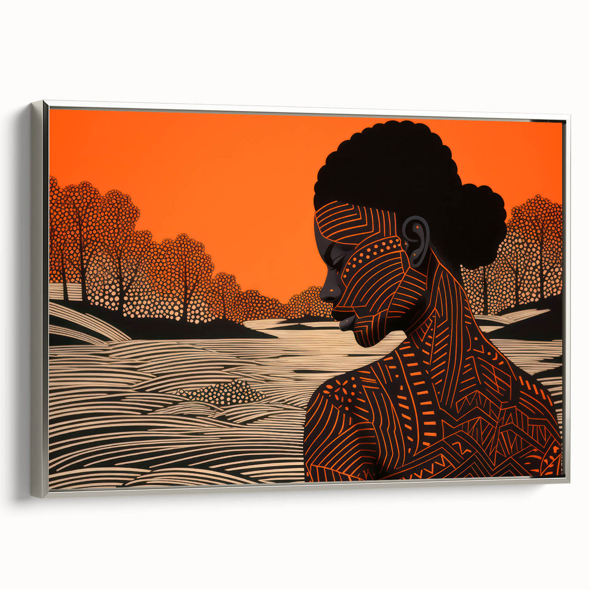 Maximalist Wall Art – Bold Decor Featuring Afrocentric Silhouette
