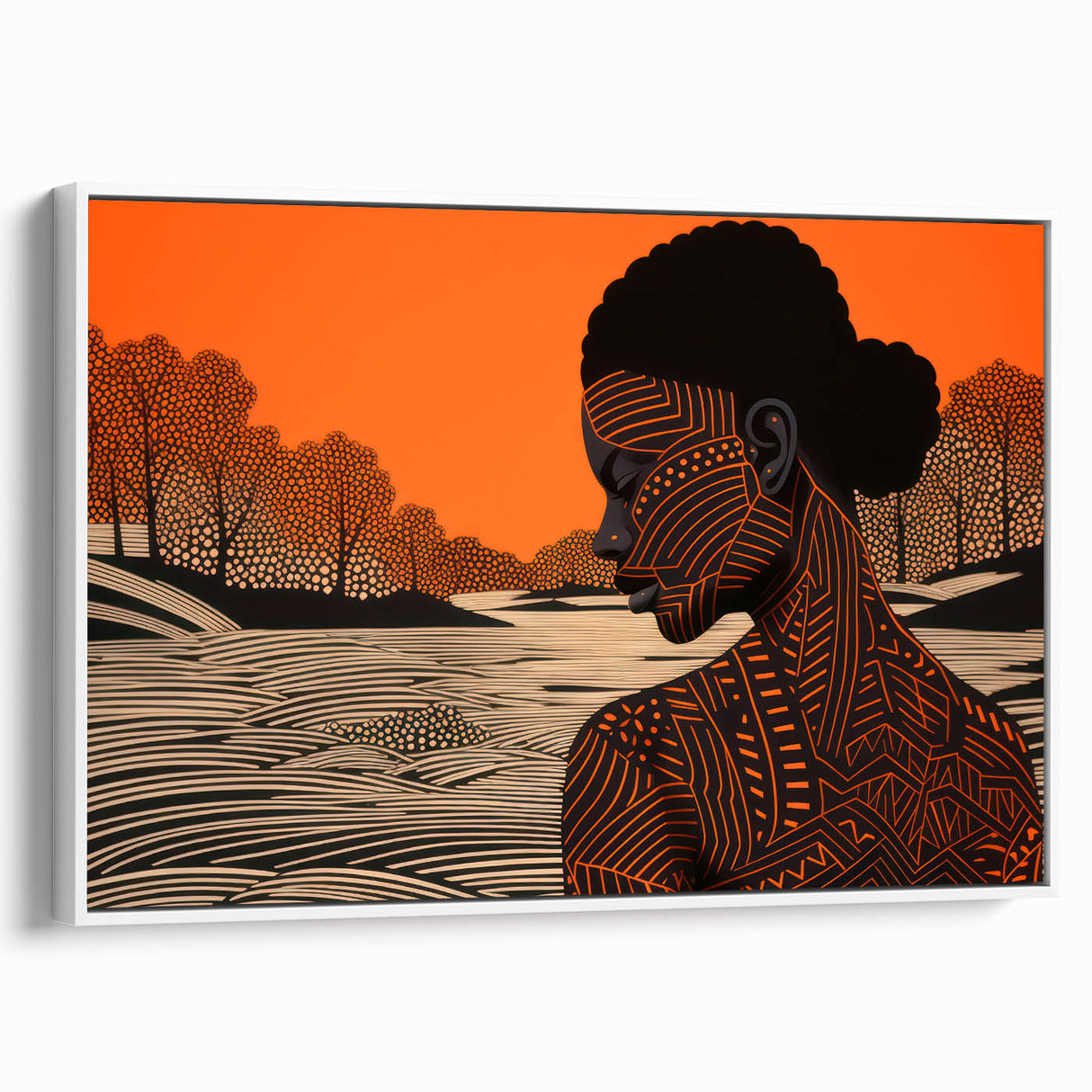 Maximalist Wall Art – Bold Decor Featuring Afrocentric Silhouette