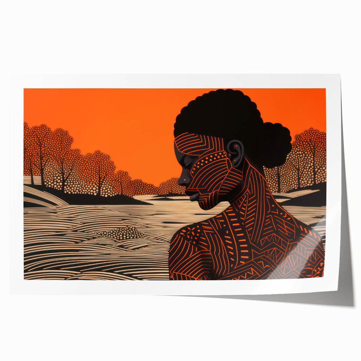 Maximalist Wall Art – Bold Decor Featuring Afrocentric Silhouette