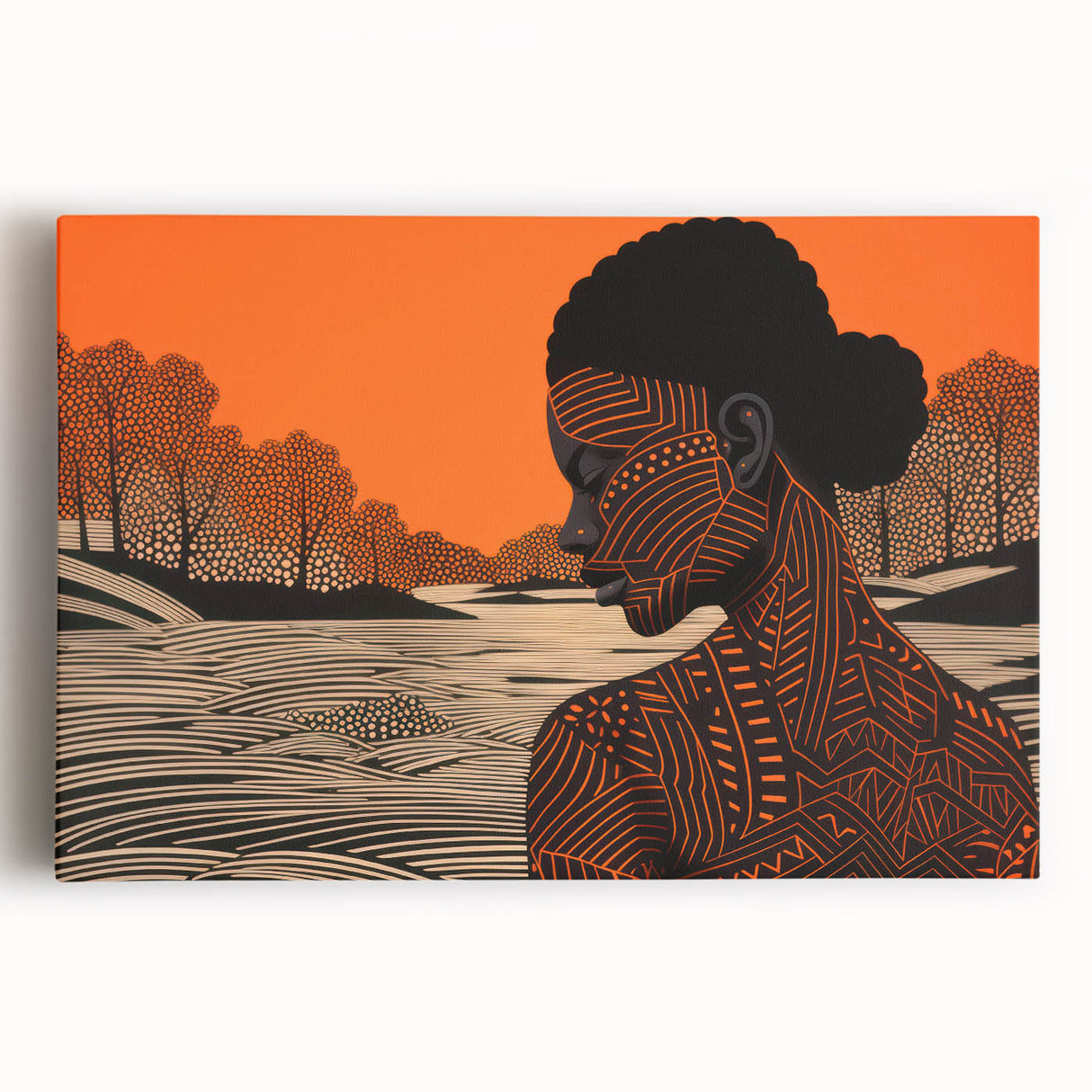 Maximalist Wall Art – Bold Decor Featuring Afrocentric Silhouette