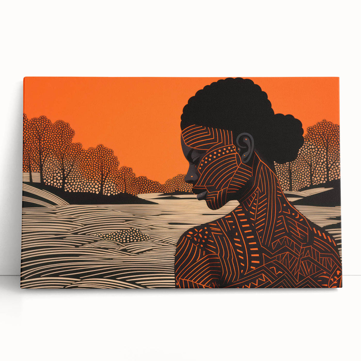 Maximalist Wall Art – Bold Decor Featuring Afrocentric Silhouette