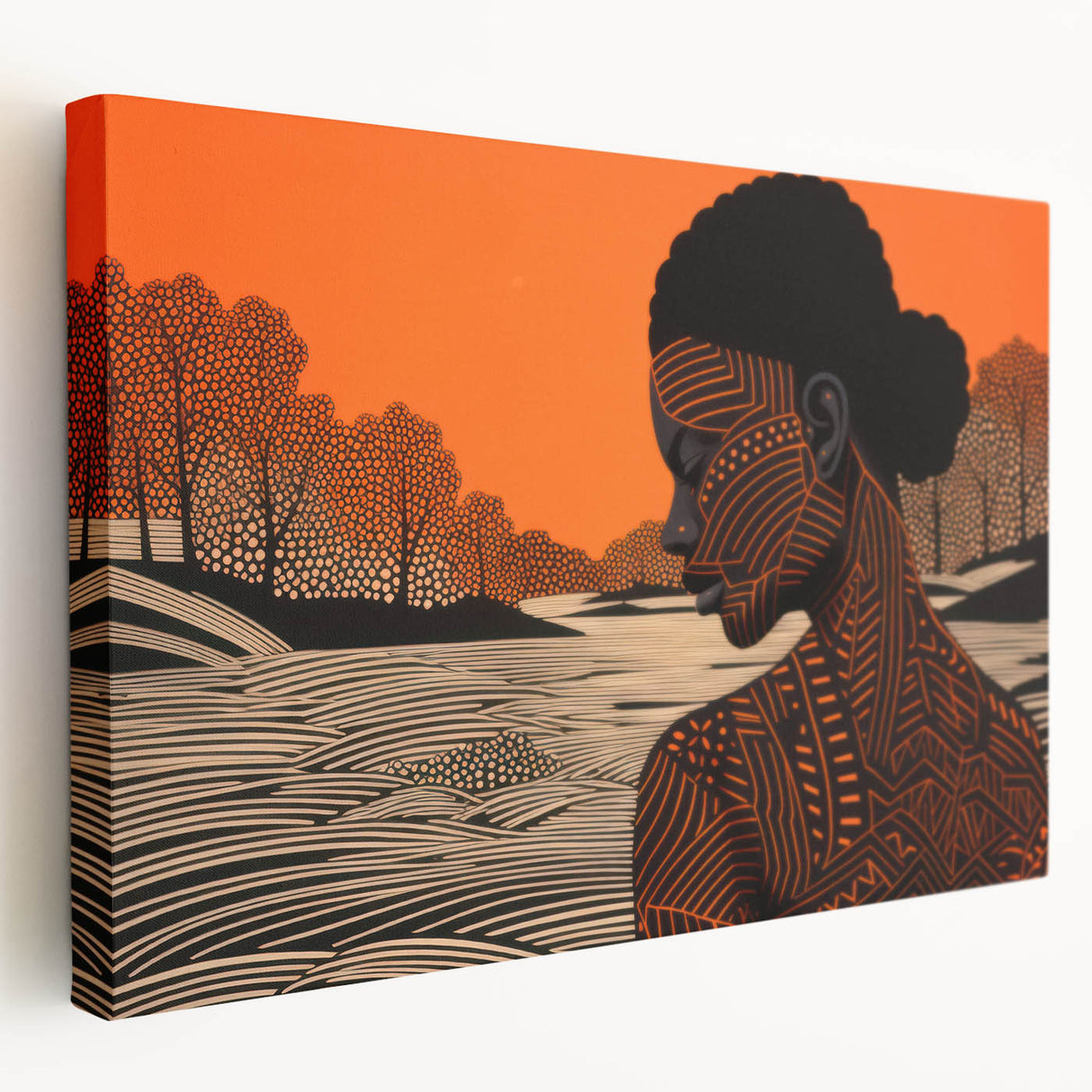 Maximalist Wall Art – Bold Decor Featuring Afrocentric Silhouette