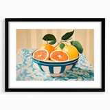 Maximalist Wall Art – Vibrant Still Life with Grapefruits and Bold Colors