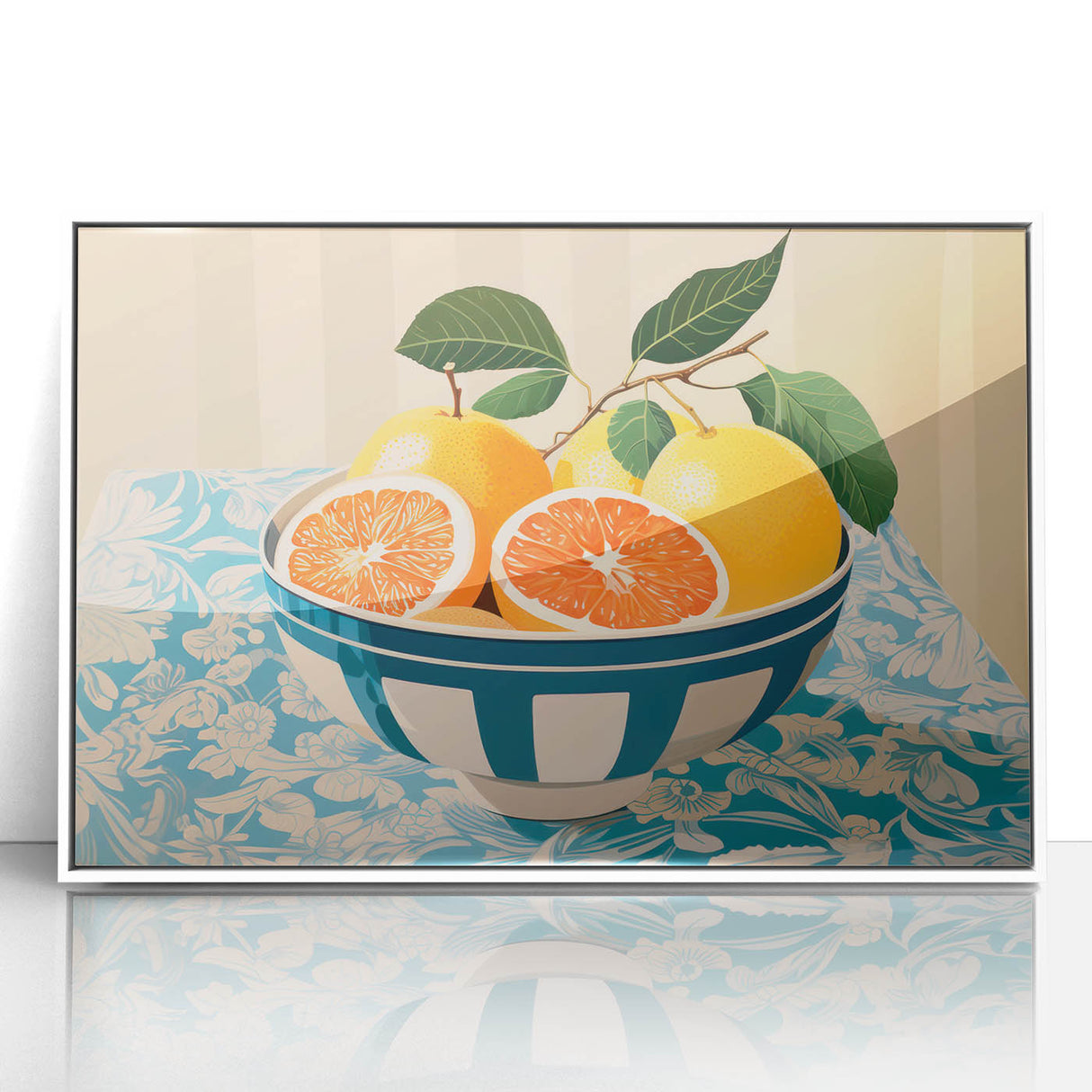 Maximalist Wall Art – Vibrant Still Life with Grapefruits and Bold Colors