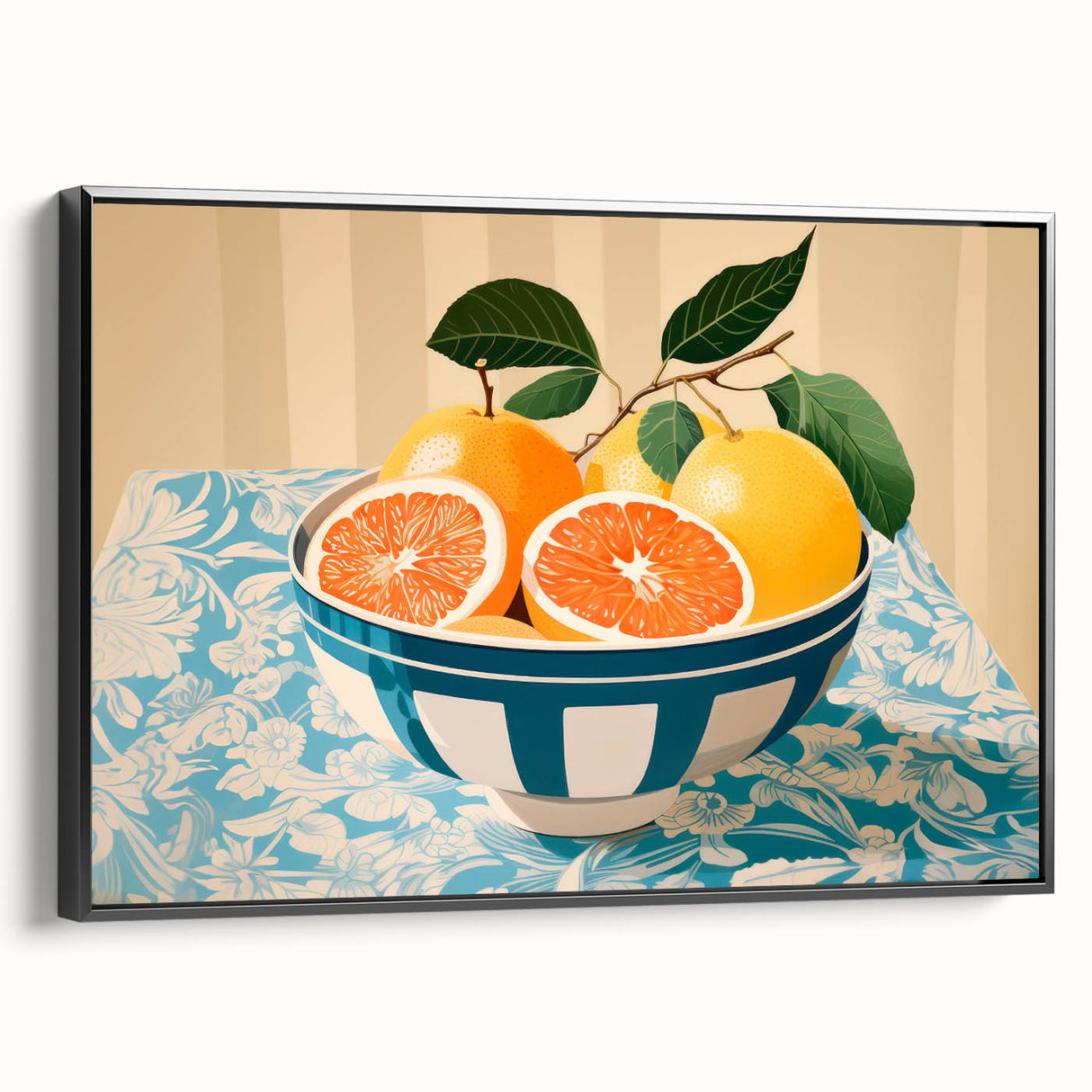Maximalist Wall Art – Vibrant Still Life with Grapefruits and Bold Colors