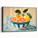 Maximalist Wall Art – Vibrant Still Life with Grapefruits and Bold Colors