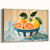Maximalist Wall Art – Vibrant Still Life with Grapefruits and Bold Colors