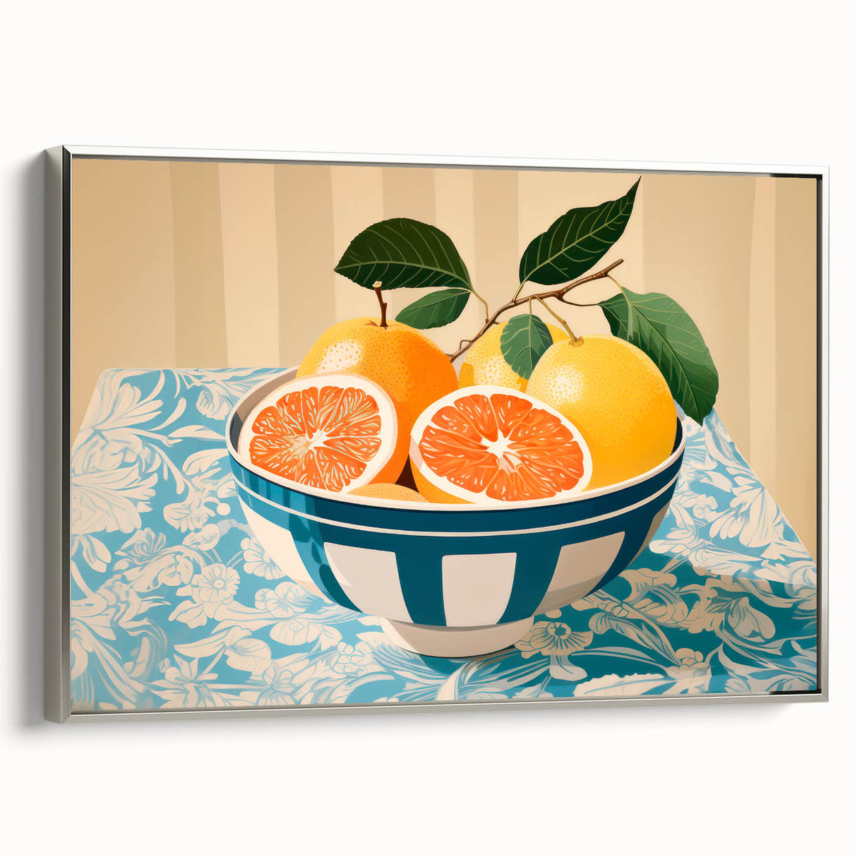 Maximalist Wall Art – Vibrant Still Life with Grapefruits and Bold Colors