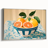 Maximalist Wall Art – Vibrant Still Life with Grapefruits and Bold Colors
