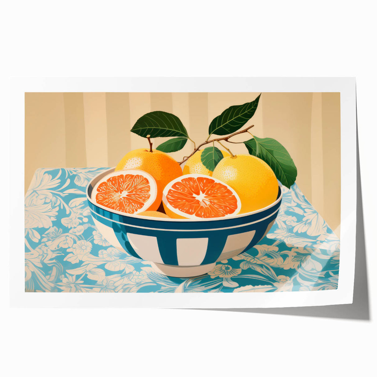 Maximalist Wall Art – Vibrant Still Life with Grapefruits and Bold Colors