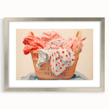 Maximalist Wall Art – Bold Decor with Basket of Polka Dot Fabrics