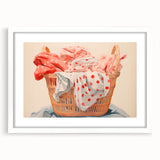 Maximalist Wall Art – Bold Decor with Basket of Polka Dot Fabrics