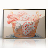 Maximalist Wall Art – Bold Decor with Basket of Polka Dot Fabrics