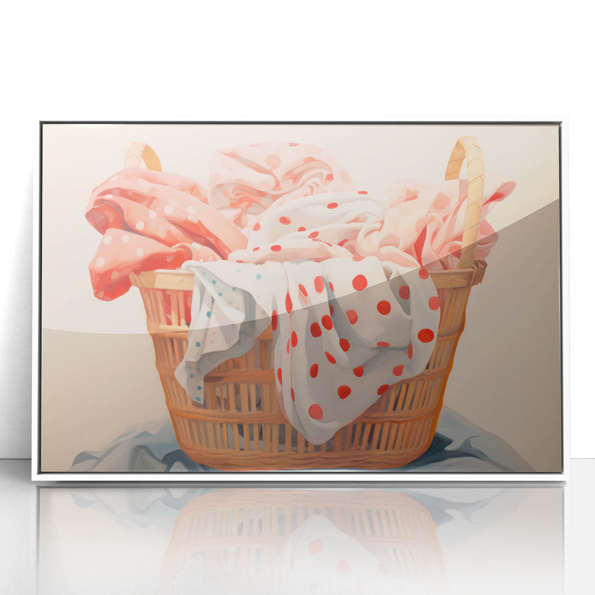 Maximalist Wall Art – Bold Decor with Basket of Polka Dot Fabrics