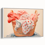 Maximalist Wall Art – Bold Decor with Basket of Polka Dot Fabrics