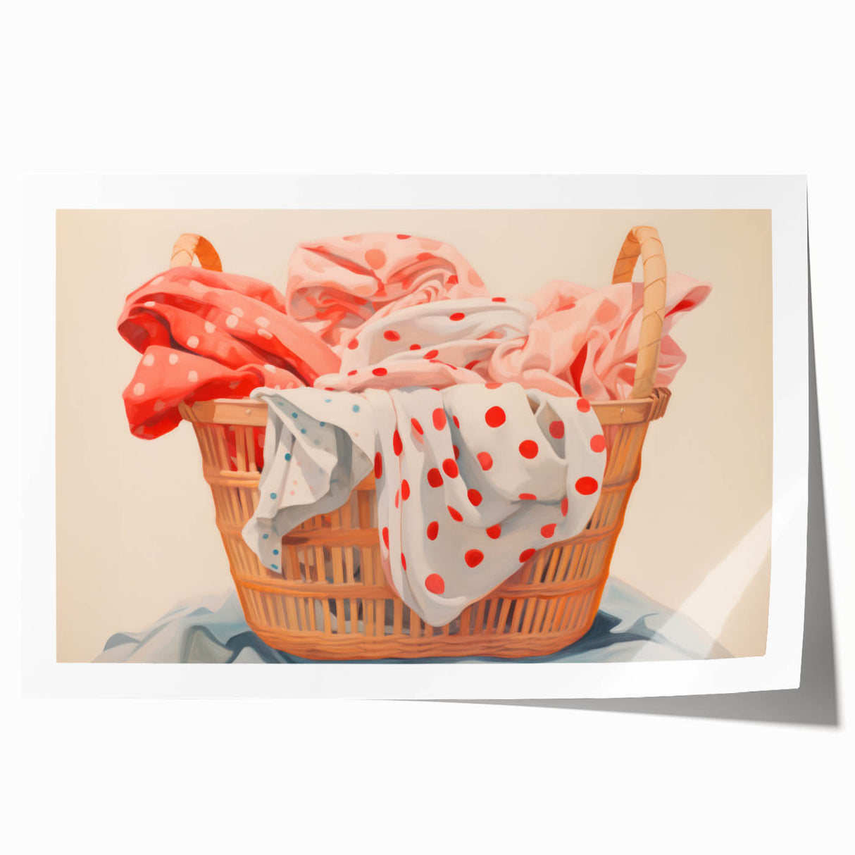 Maximalist Wall Art – Bold Decor with Basket of Polka Dot Fabrics