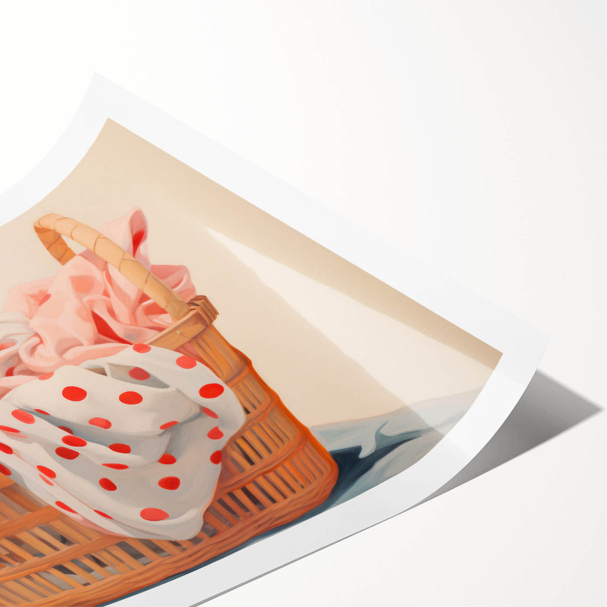 Maximalist Wall Art – Bold Decor with Basket of Polka Dot Fabrics