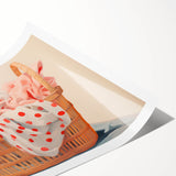 Maximalist Wall Art – Bold Decor with Basket of Polka Dot Fabrics