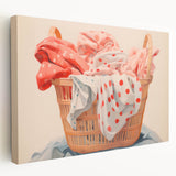 Maximalist Wall Art – Bold Decor with Basket of Polka Dot Fabrics