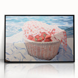 Maximalist Wall Art – Vibrant Decor Featuring Strawberries by the Sea