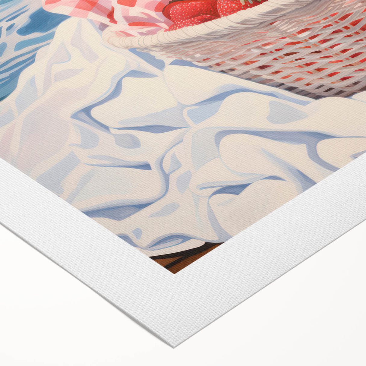 Maximalist Wall Art – Vibrant Decor Featuring Strawberries by the Sea