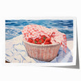 Maximalist Wall Art – Vibrant Decor Featuring Strawberries by the Sea