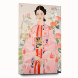 Maximalist Wall Art – Bold and Eclectic Portrait with Floral Accents