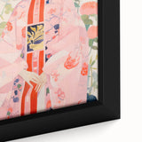 Maximalist Wall Art – Bold and Eclectic Portrait with Floral Accents