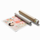 Maximalist Wall Art – Bold and Eclectic Portrait with Floral Accents