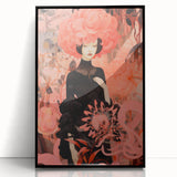 Maximalist Wall Art – Bold Surreal Portrait with Vibrant Floral Details