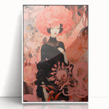 Maximalist Wall Art – Bold Surreal Portrait with Vibrant Floral Details