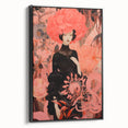Maximalist Wall Art – Bold Surreal Portrait with Vibrant Floral Details