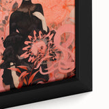 Maximalist Wall Art – Bold Surreal Portrait with Vibrant Floral Details