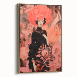 Maximalist Wall Art – Bold Surreal Portrait with Vibrant Floral Details