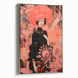Maximalist Wall Art – Bold Surreal Portrait with Vibrant Floral Details