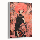 Maximalist Wall Art – Bold Surreal Portrait with Vibrant Floral Details