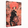 Maximalist Wall Art – Bold Surreal Portrait with Vibrant Floral Details