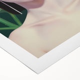 Maximalist Wall Art – Eclectic Portrait with Bold Stripes and Greenery