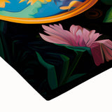 Maximalist Wall Art – Bold Floral Shoes with Vibrant Botanical Background