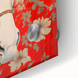 Maximalist Wall Art – Heartfelt Portrait of Child and Horse in Floral Red