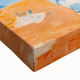 Maximalist Wall Art – Bold Floral Still Life in Blue and Orange Vase