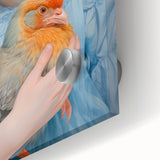 Maximalist Wall Art – Expressive Portrait of Child Holding a Bird