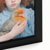 Maximalist Wall Art – Expressive Portrait of Child Holding a Bird