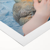 Maximalist Wall Art – Expressive Portrait of Child Holding a Bird