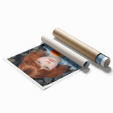 Maximalist Wall Art – Expressive Portrait of Child Holding a Bird