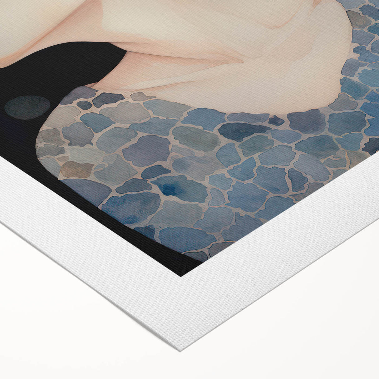 Maximalist Wall Art – Dreamy Underwater Portrait with Koi Fish