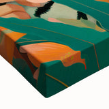 Maximalist Wall Art – Bold Portrait of Woman and Tiger with Floral Accents