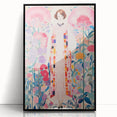 Maximalist Wall Art – Bold Floral Portrait with Geometric Accents
