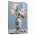 Maximalist Wall Art – Elegant Floral Still Life in Blue and White Vase