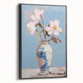 Maximalist Wall Art – Elegant Floral Still Life in Blue and White Vase